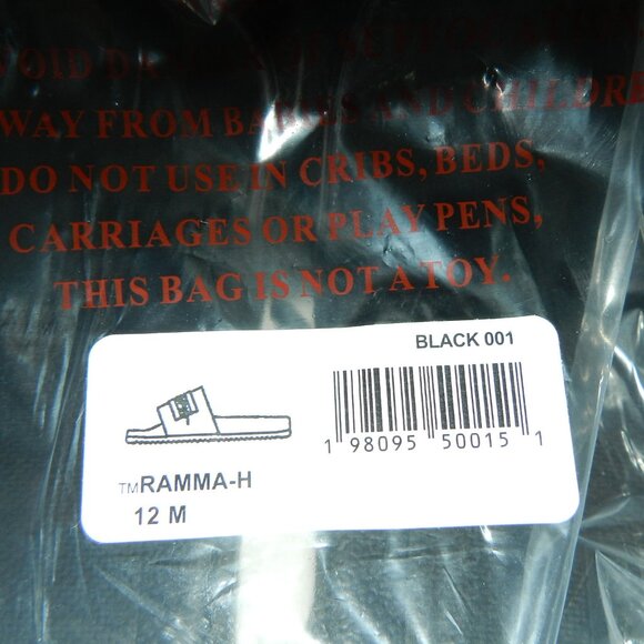 Tommy Hilfiger Signature Collection Flag Pool Slide Sandals Black MENS NWT! - Picture 9 of 11